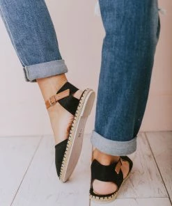 Sandals Polly Espadrille Flats Black