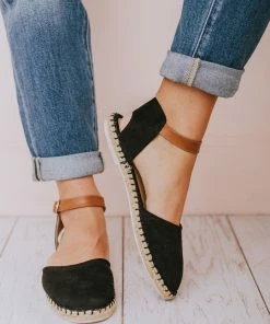 Sandals Polly Espadrille Flats Black