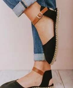 Sandals Polly Espadrille Flats Black