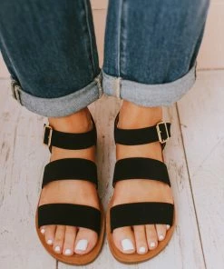 River Strap Sandals Black