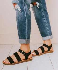 River Strap Sandals Black