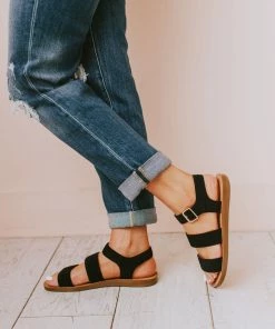 River Strap Sandals Black