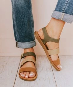 Shoes River Strap Sandals Olive Multi