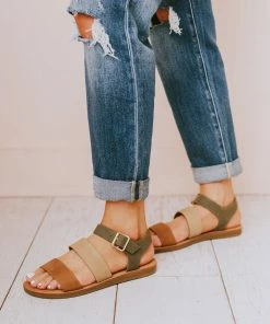Shoes River Strap Sandals Olive Multi