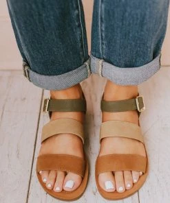 Shoes River Strap Sandals Olive Multi