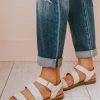 Shoes River Strap Sandals White