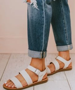 Shoes River Strap Sandals White