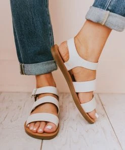 Shoes River Strap Sandals White