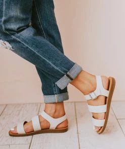 Shoes River Strap Sandals White