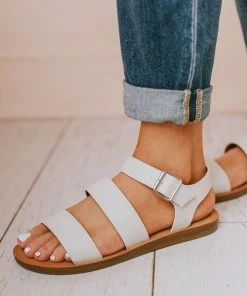 Shoes River Strap Sandals White