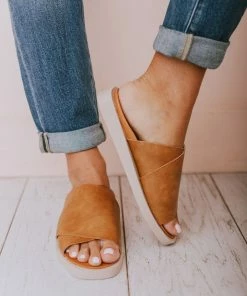 Romi Slip On Sandals Camel Shoes