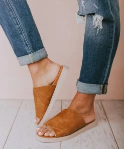 Romi Slip On Sandals Camel Shoes