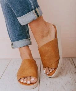 Romi Slip On Sandals Camel Shoes