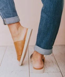 Romi Slip On Sandals Camel Shoes