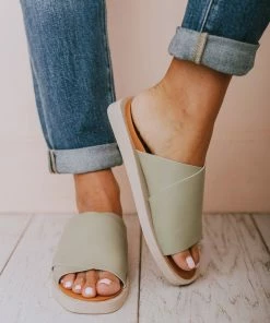 Romi Slip On Sandals Green
