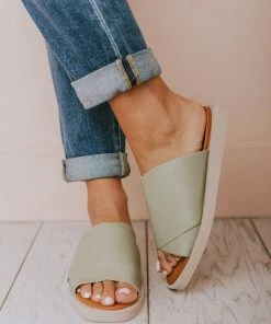 Romi Slip On Sandals Green