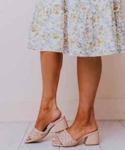 Sandal Vinnie Braided Heel Blush Shoes