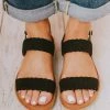 Woven Strap Sandal Black
