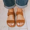 Shoes Woven Strap Sandals Coffee
