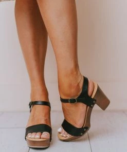 Fortune Dynamic Coralie Buckled Heels Black