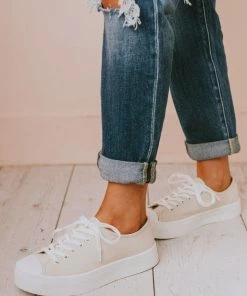 Fortune Dynamic Finlo Lace Up Sneakers Beige Shoes