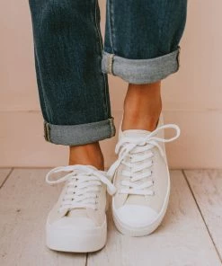 Fortune Dynamic Finlo Lace Up Sneakers Beige Shoes