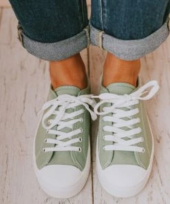 Booties Finlo Lace Up Sneakers Sage