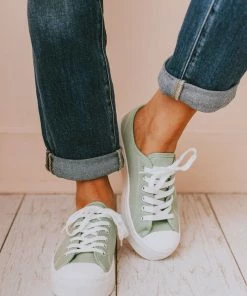 Booties Finlo Lace Up Sneakers Sage