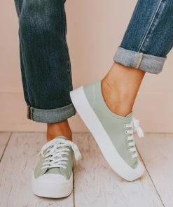 Booties Finlo Lace Up Sneakers Sage