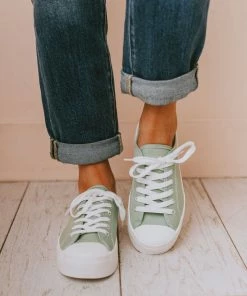 Booties Finlo Lace Up Sneakers Sage