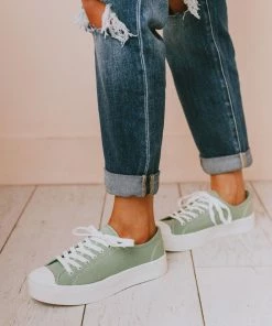 Booties Finlo Lace Up Sneakers Sage