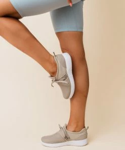 Lucy Avenue Luley Lace Up Sneakers Dark Taupe