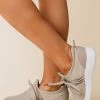 Lucy Avenue Luley Lace Up Sneakers Dark Taupe