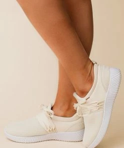 Lucy Avenue Luley Lace Up Sneakers Light Taupe