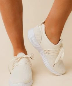 Lucy Avenue Luley Lace Up Sneakers Light Taupe