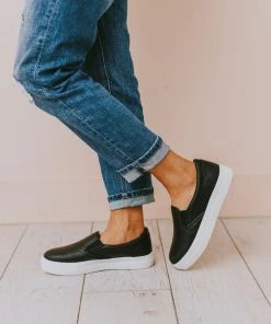Perforated Sneakers Black Shoes