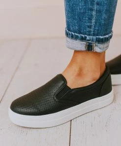 Perforated Sneakers Black Shoes