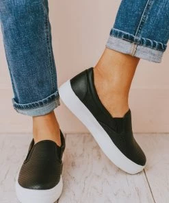 Perforated Sneakers Black Shoes