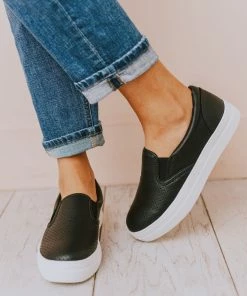Perforated Sneakers Black Shoes