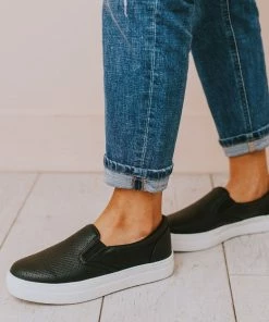 Perforated Sneakers Black Shoes