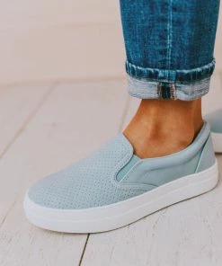 Perforated Sneakers Blue Shoes