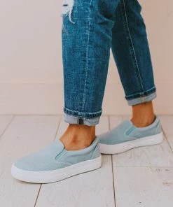 Perforated Sneakers Blue Shoes
