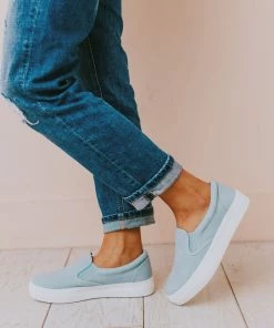 Perforated Sneakers Blue Shoes