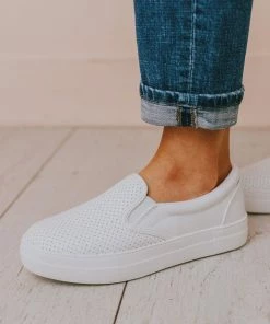 Perforated Sneakers White Shoes