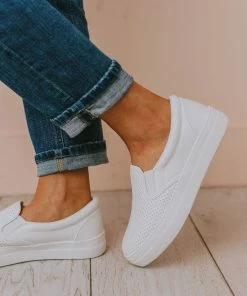 Perforated Sneakers White Shoes