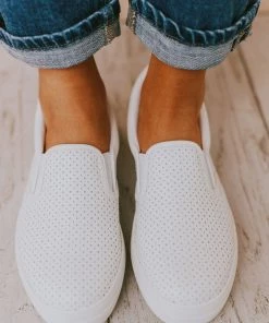 Perforated Sneakers White Shoes