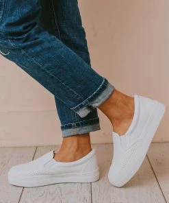 Perforated Sneakers White Shoes