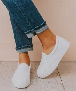 Perforated Sneakers White Shoes