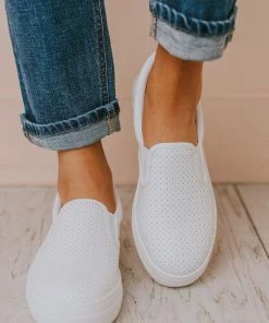 Perforated Sneakers White Shoes