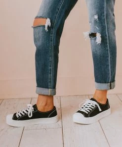 Fortune Dynamic Finlo Lace Up Sneakers Black Shoes